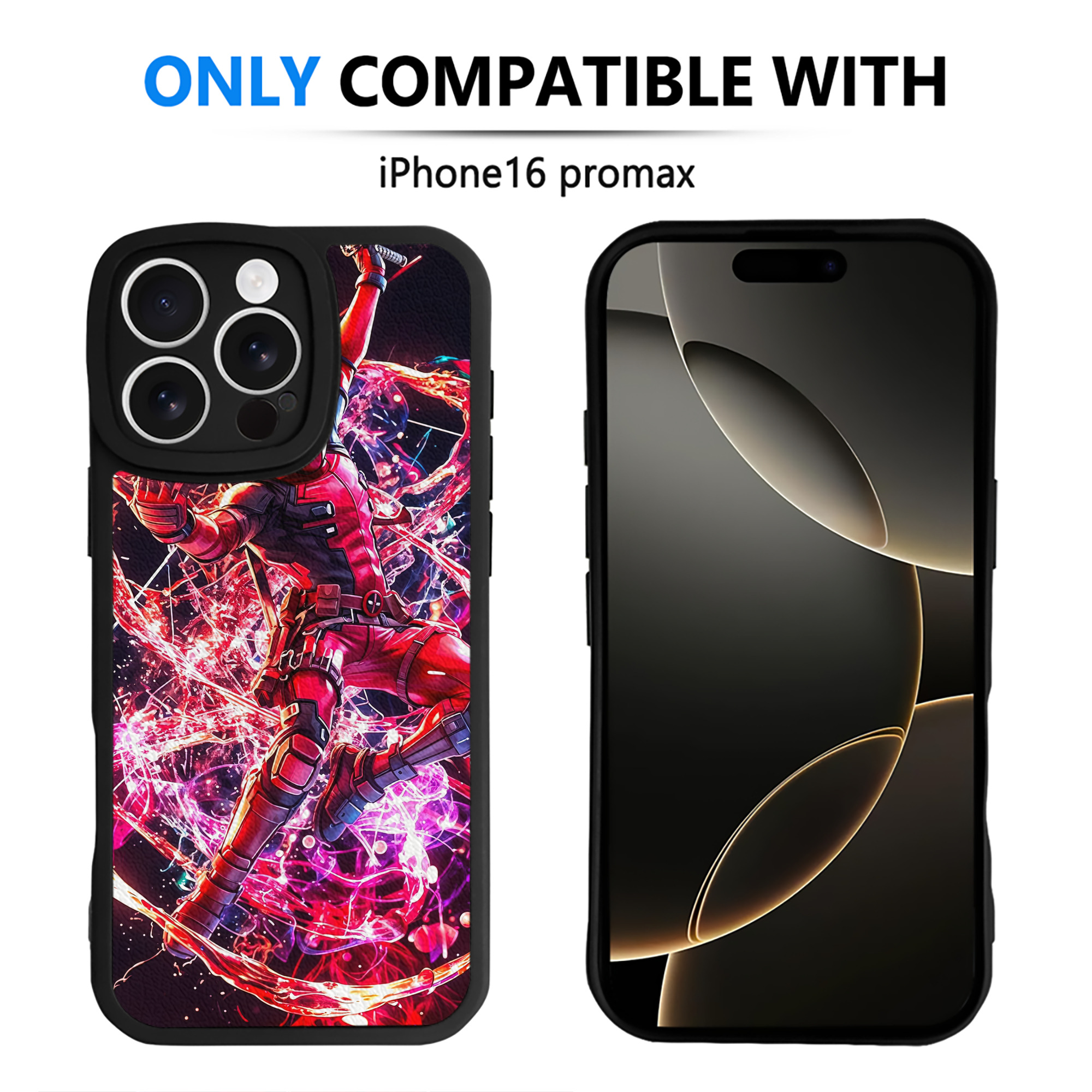 （画像用） Deadpool デッドプール 【iPhone 16シリーズ対応】シリコンスマホケース（レザー調） 材質：シリコン